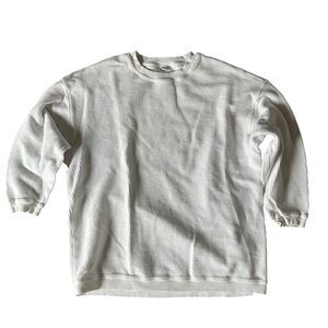 ✨ Aerie Ribbed Crewneck Sweatshirt – Size Large White ✨